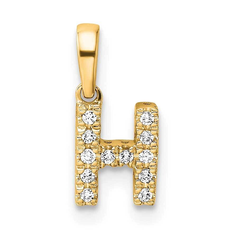 Diamond Letter H Initial Bail Pendant 10k Gold PM9797H-006-1YA, MPN: PM9797H-006-1YA,