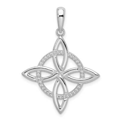 Celtic Eternity Knot Pendant Sterling Silver Polished QC10112, MPN: QC10112, 637218162048