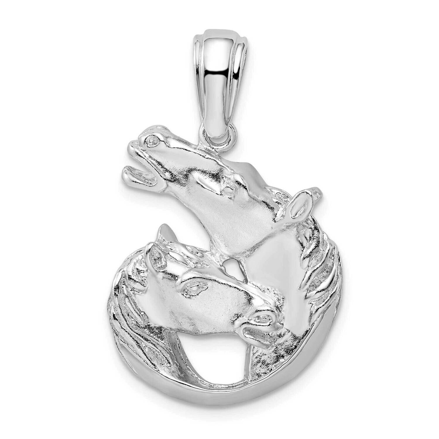 Horse Foal Pendant Sterling Silver Polished QC10268