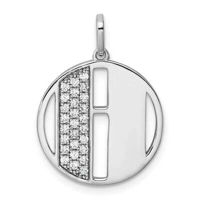 Gatsby Diamond Initial H Charm 14k White Gold PM9843H-028-WA, MPN: PM9843H-028-WA,