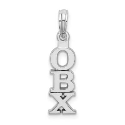 Vertical Obx Pendant Sterling Silver Polished QC10065, MPN: QC10065, 637218159673