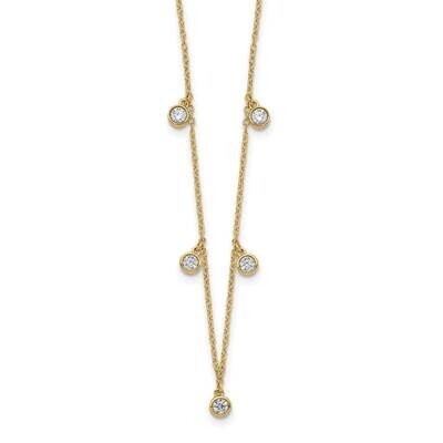 5-Station Diamond 18 Inch Necklace 14k Gold PM8566-038-YA, MPN: PM8566-038-YA,