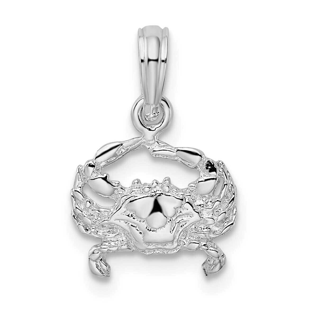 Blue Crab Pendant Sterling Silver Polished QC10378, MPN: QC10378, 637218174980