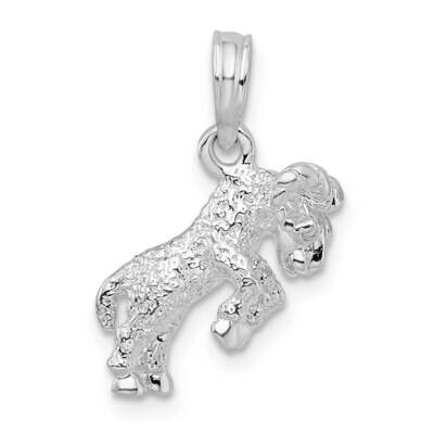 3D Aries Zodiac Pendant Sterling Silver Polished QC10987, MPN: QC10987, 637218182381