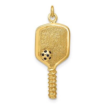Gold-Tone Enamel Pickleball Charm Sterling Silver QC11001GP by Men&#39;s Jewelry and Accessories, MPN: …