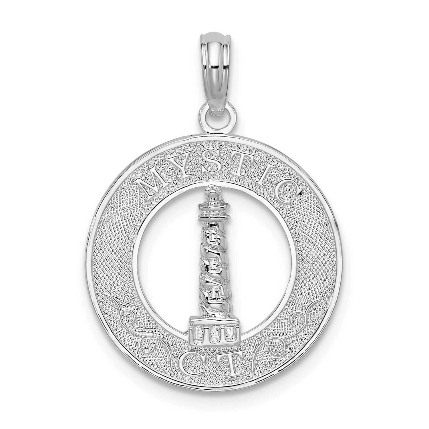 Mystic Ct Round Circle Lighthouse Pendant Sterling Silver QC10225, MPN: QC10225, 637218170456