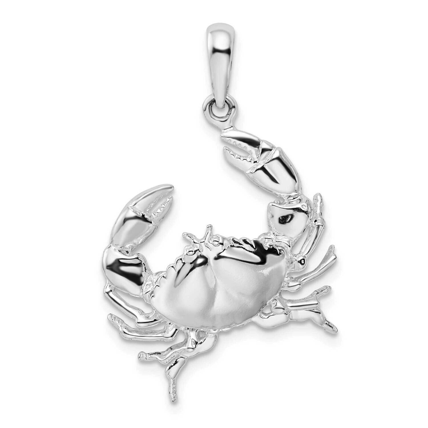 Stone Crab Pendant Sterling Silver Polished QC10082, MPN: QC10082, 637218160235