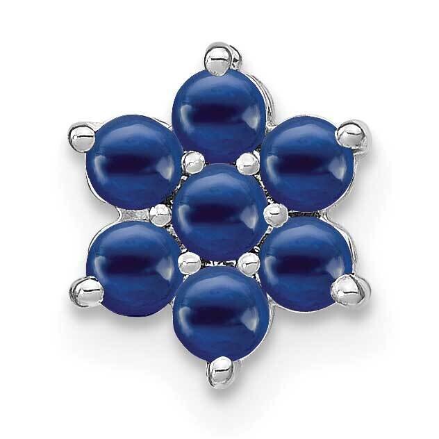 Sapphire Floral Chain Slide 8.8 Inch 14k White Gold PM7199-SA-W, MPN: PM7199-SA-W,