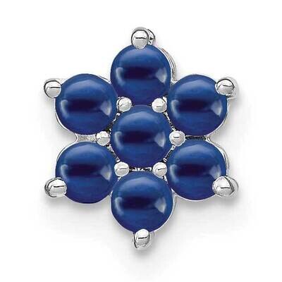 Sapphire Floral Chain Slide 8.8 Inch 14k White Gold PM7199-SA-W, MPN: PM7199-SA-W,