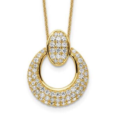 True Origin 1 1/6 Carat Diamond Vs/Si D E F Fancy Circle 18 Inch Necklace 14k Gold PM8606-115-YLD, …