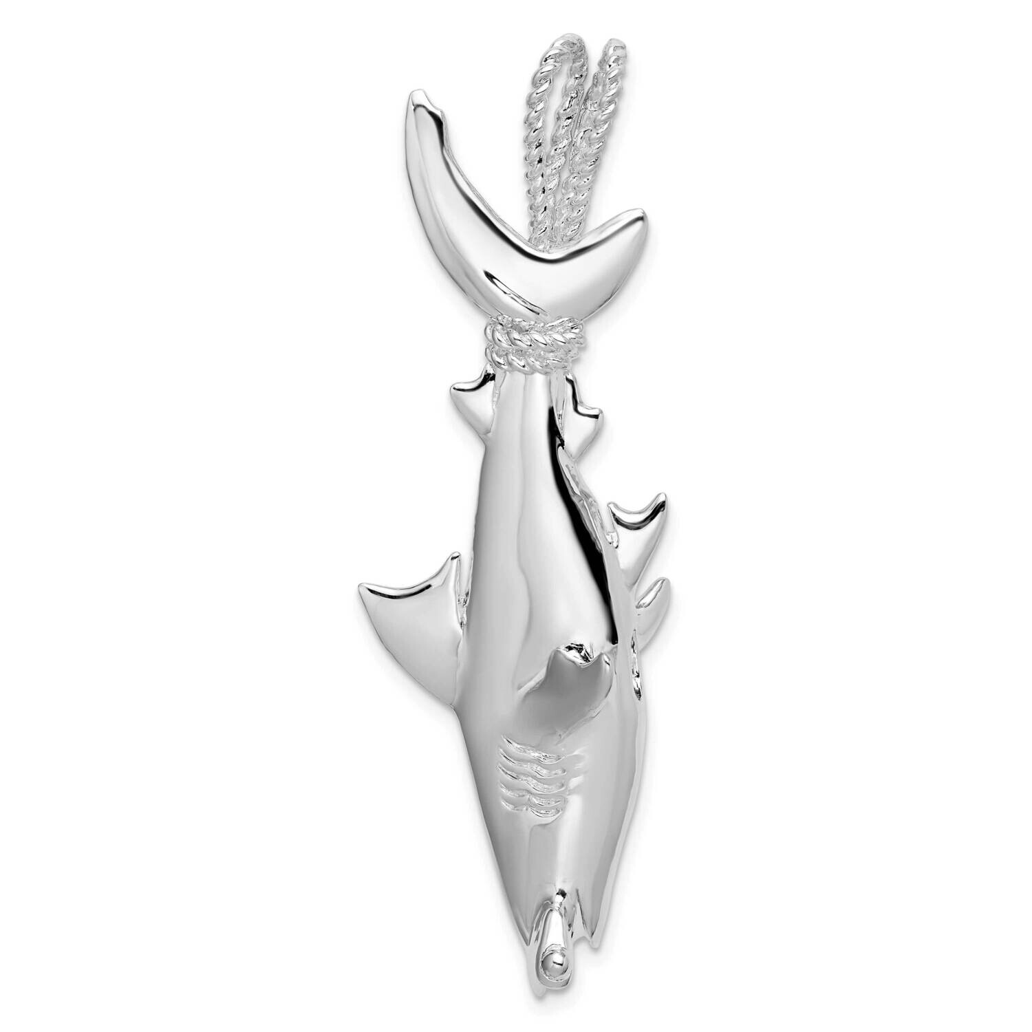 3D Hammerhead Shark Pendant Sterling Silver Polished QC10448, MPN: QC10448, 637218180387