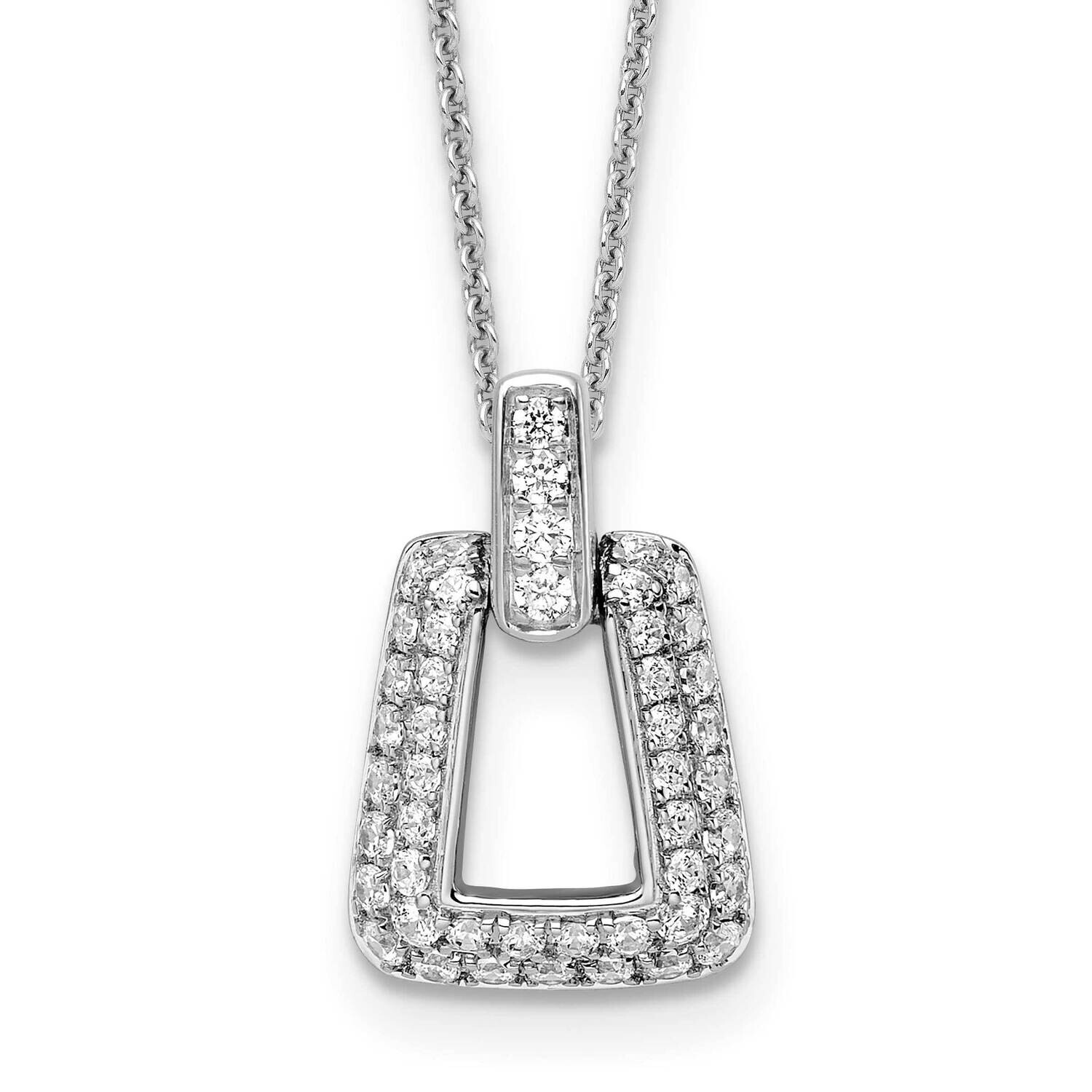 True Origin 5/8 Carat Diamond Vs/Si D E F Fancy 18 Inch Necklace 14k White Gold PM8608-060-WLD