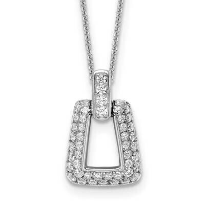 True Origin 5/8 Carat Diamond Vs/Si D E F Fancy 18 Inch Necklace 14k White Gold PM8608-060-WLD, MPN…