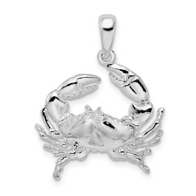 Stone Crab Pendant Sterling Silver Polished QC10161, MPN: QC10161, 637218168354