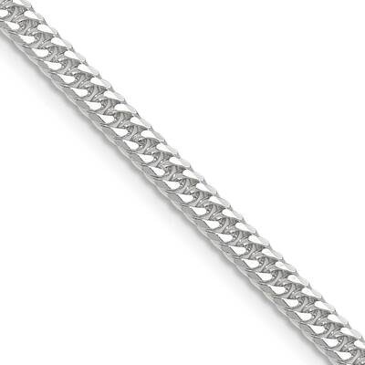 3.9mm Double Diamond-Cut Curb Chain 16 Inch Sterling Silver Polished QDD080-16, MPN: QDD080-16,
