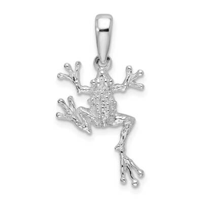 Jumping Frog Pendant Sterling Silver Polished QC9932, MPN: QC9932, 637218148813