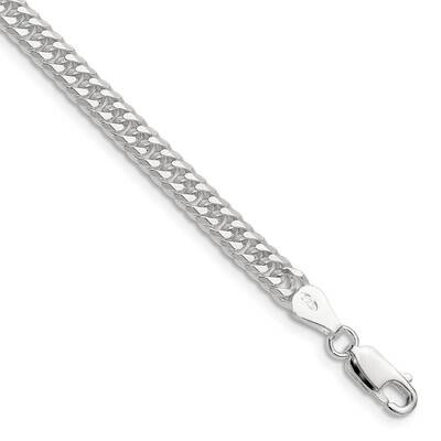 4.8mm Double Diamond-Cut Curb Chain 7 Inch Sterling Silver Polished QDD100-7, MPN: QDD100-7,