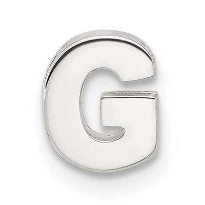 E-Coated Letter G Slide Charm Sterling Silver QC11488G, MPN: QC11488G,