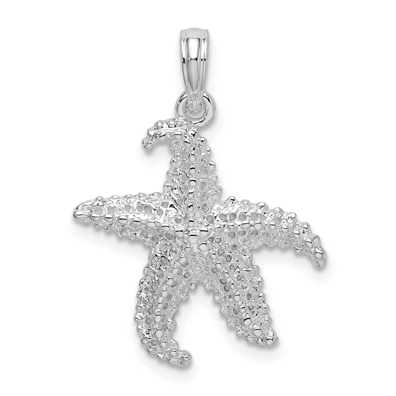 Pierced Starfish Pendant Sterling Silver Polished QC9840