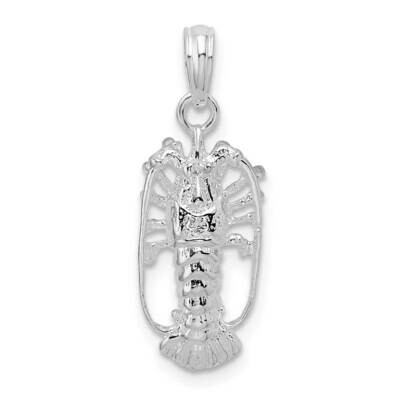 Small Florida Lobster Pendant Sterling Silver Polished QC9910, MPN: QC9910, 637218147618