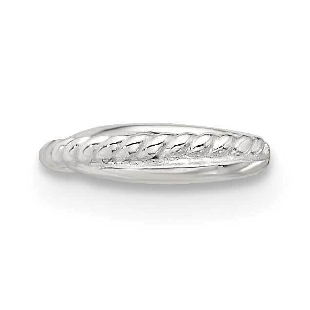 E-Coated Polished &amp; Twisted Single Cuff Earring Sterling Silver QE17086, MPN: QE17086,