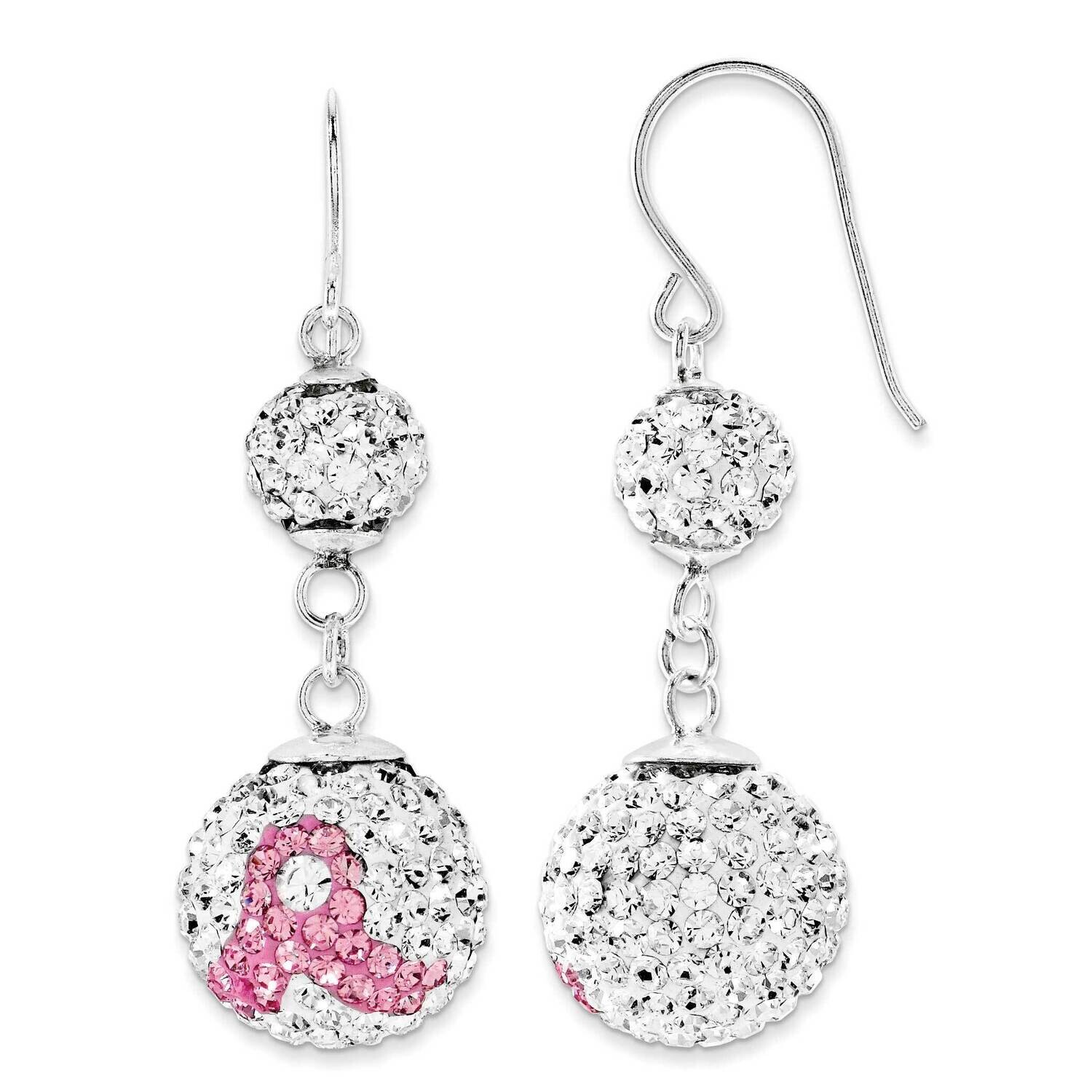 Crystal Awareness 2 Bead Earrings Sterling Silver QE11081, MPN: QE11081, 883957764351