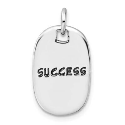 Rh-Plated Antiqued Success Follow Your Star Pendant Sterling Silver QC11299 by Men&#39;s Jewelry and Ac…