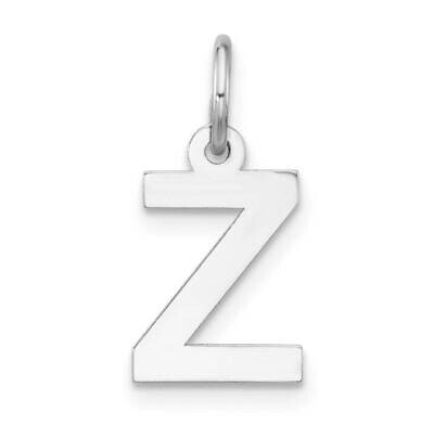 Block Letter Z Initial Charm Sterling Silver Rhodium-Plated QC5093Z, MPN: QC5093Z,