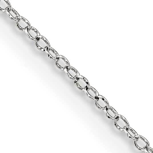 1mm Cable Chain Lobster 20 Inch Sterling Silver Rhodium-Plated QCL025R-20, MPN: QCL025R-20,