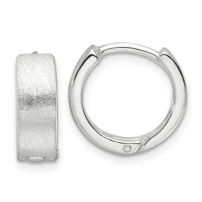 Brushed Polished 5mm Hinged Hoop Earrings Sterling Silver QE16967, MPN: QE16967,