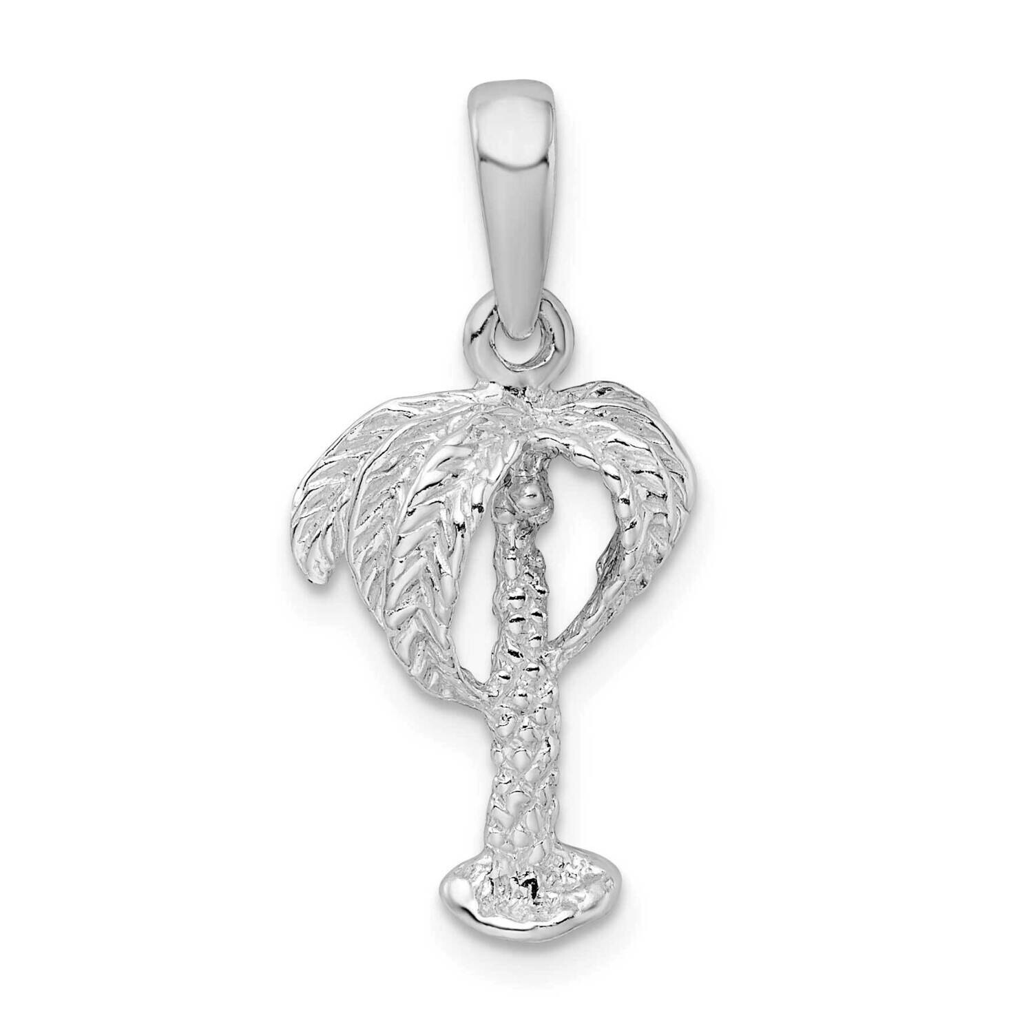 Palm Tree Coconuts Pendant Sterling Silver Polished QC9950, MPN: QC9950, 637218150618