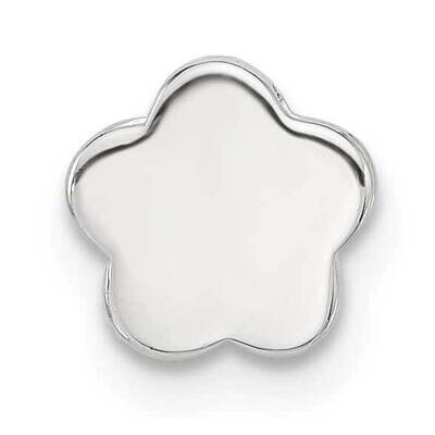 E-Coated Flower Slide Charm Sterling Silver QC11490, MPN: QC11490,