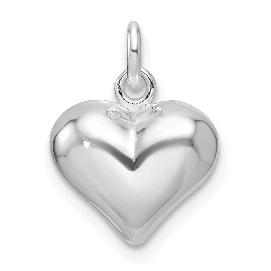 Puffed Heart Pendant Sterling Silver Polished QC11265, MPN: QC11265,