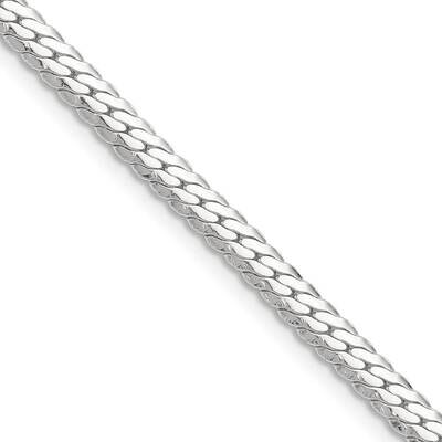 4.1mm Double Oval Flat Chain 24 Inch Sterling Silver Polished QDOF080-24, MPN: QDOF080-24,