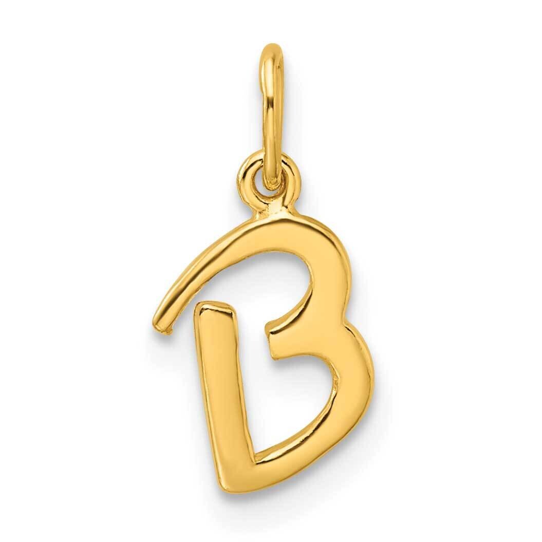 Gold-Tone Polished Letter B Initial Charm Sterling Silver QC6511BGP, MPN: QC6511BGP,