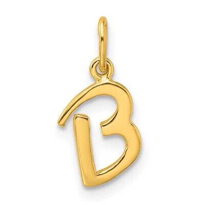 Gold-Tone Polished Letter B Initial Charm Sterling Silver QC6511BGP, MPN: QC6511BGP,