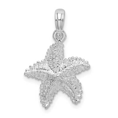 Beaded Starfish Pendant Sterling Silver Polished QC9838, MPN: QC9838, 637218146109