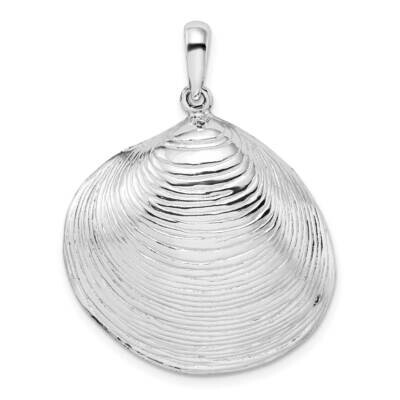 Large Clam Shell Pendant Sterling Silver Polished QC9955, MPN: QC9955, 637218151417