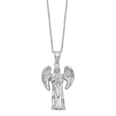 Angel Ash Holder 18 Inch Necklace Sterling Silver Rhodium-Plated QC9752-18, MPN: QC9752-18, 1911019…