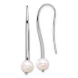 Polished 6-7mm Fwc Pearl Dangle Earrings Sterling Silver Rhodium-Plated QE17255, MPN: QE17255,