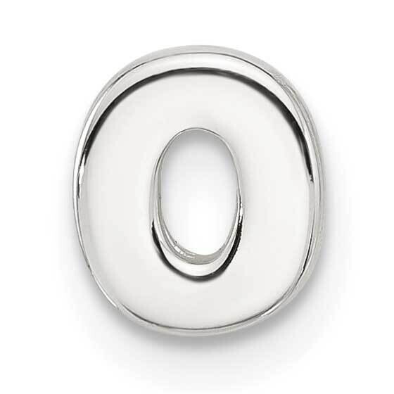 E-Coated Letter O Slide Charm Sterling Silver QC11488O, MPN: QC11488O,