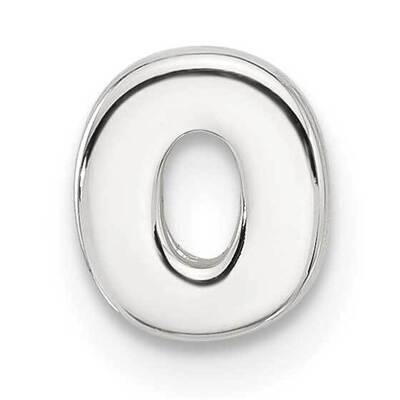 E-Coated Letter O Slide Charm Sterling Silver QC11488O, MPN: QC11488O,