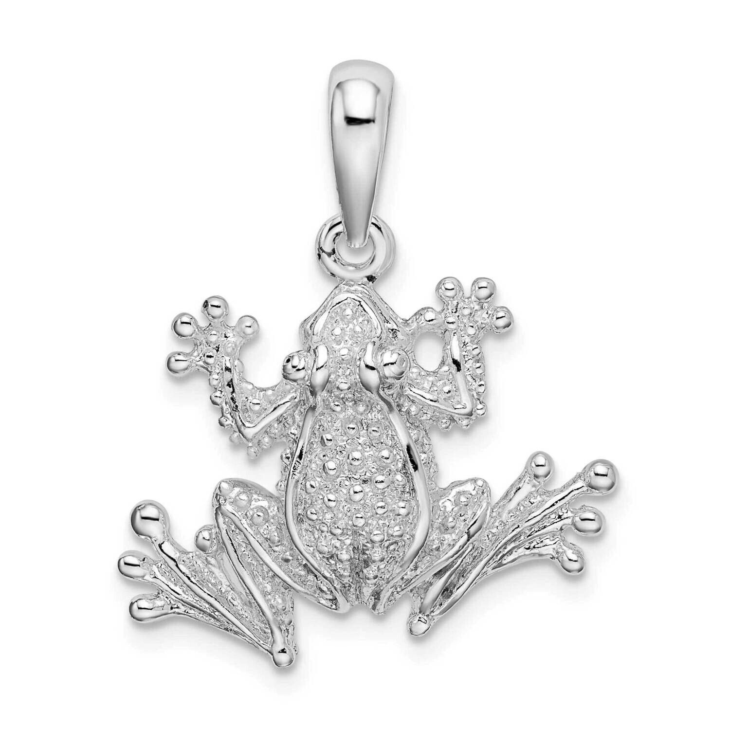 Frog Pendant Sterling Silver Polished QC9931