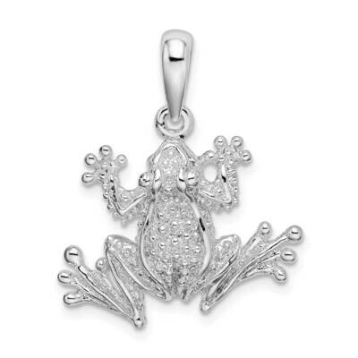 Frog Pendant Sterling Silver Polished QC9931, MPN: QC9931, 637218148806