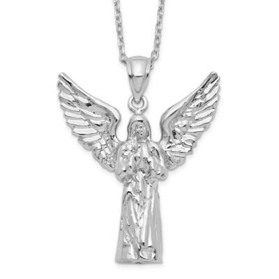 Angel Ash Holder 18 Inch Necklace Sterling Silver Rhodium-Plated QC9744-18, MPN: QC9744-18, 1911019…