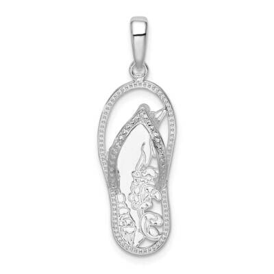 3D Cut-Out Dolphin Flip-Flop Pendant Sterling Silver Polished QC9803, MPN: QC9803, 637218145676