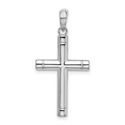 Tubular Latin Cross Pendant Sterling Silver Polished QC9970, MPN: QC9970, 637218152087
