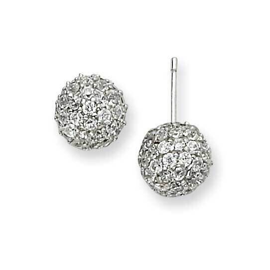 CZ Post Earrings Sterling Silver QCM672, MPN: QCM672, 886774011530
