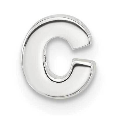 E-Coated Letter C Slide Charm Sterling Silver QC11488C, MPN: QC11488C,