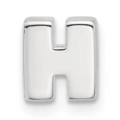 E-Coated Letter H Slide Charm Sterling Silver QC11488H, MPN: QC11488H,